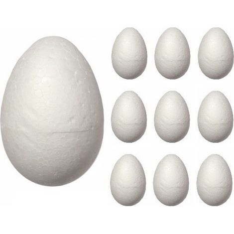 Huevos de poliestireno de pie de 12 cm (6 unidades)  BJS-12