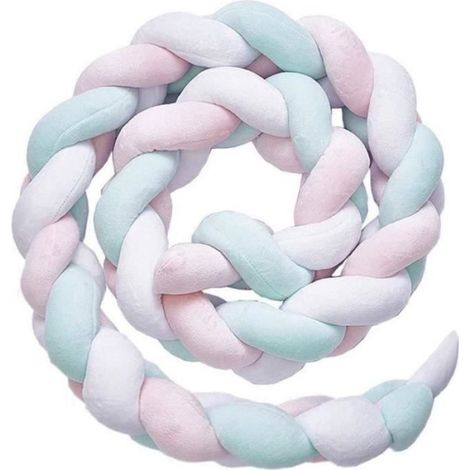 Tour De Lit - Coussin Tressé Pare-chocs Pour Lit Bébé - Protection Sécurité Lit Enfant - 1.5 M (1/4)
