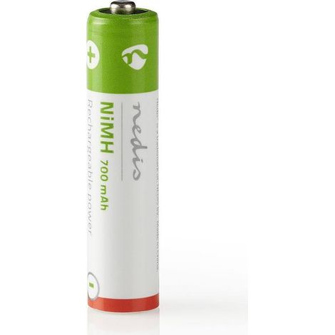 Piles rechargeables ni mh aaa 12 v dc 700 mah prechargees 4 decharges (1/2)