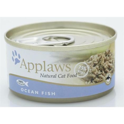 APPLAWS Pescado de mar en caldo - alimento húmedo para gatos - 24 x 70 g (1/2)