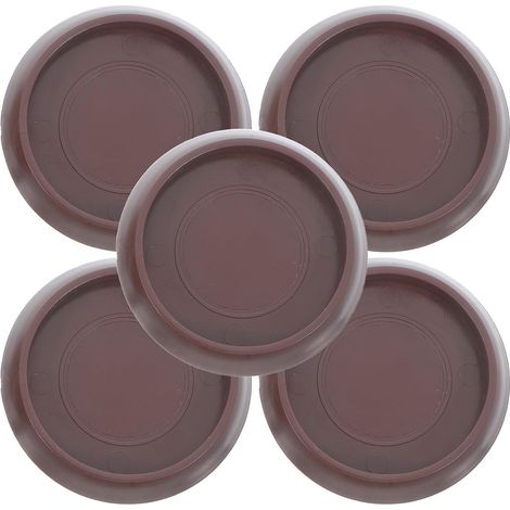 Lot de 5 Coupelles Antidérapantes en Plastique 4,4 Cm pour roulettes de Meubles, Protection Tapis et Sols, Butées Silencieuses pour Chaise et Canapé, Accessoires de Stabilisation (1/5)