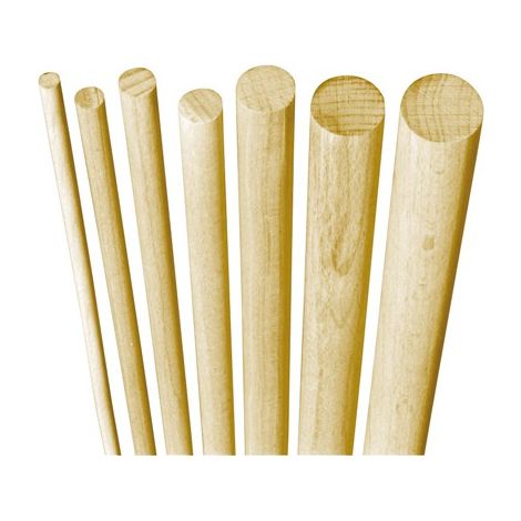 Poste madera haya 1 metro ronda acanalados 10 mm (por 100)