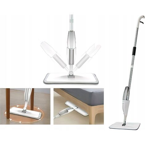 Balai-serpillère plat pliable en microfibre Kraft&Dele avec vaporisateur à velcro (1/4)