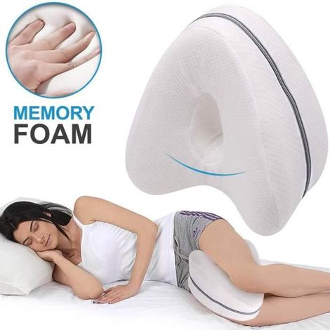 Oreiller de jambe en mousse à mémoire de polyuréthane en forme de coeur genouillères pour oreiller à mémoire de femmes enceintes (1/4)