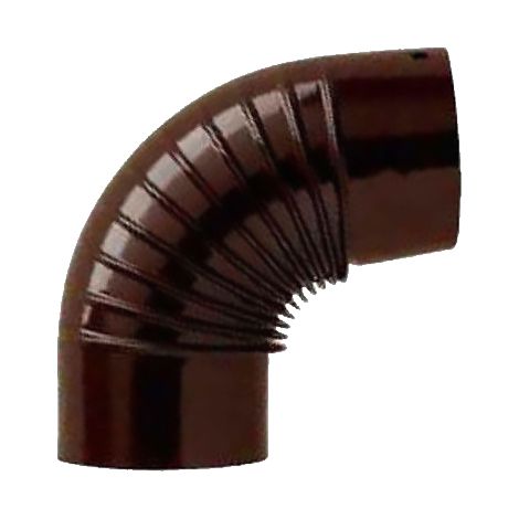 tubo gomito smalbo in acciaio smaltato verniciato marrone, diametro 12 cm (1/4)