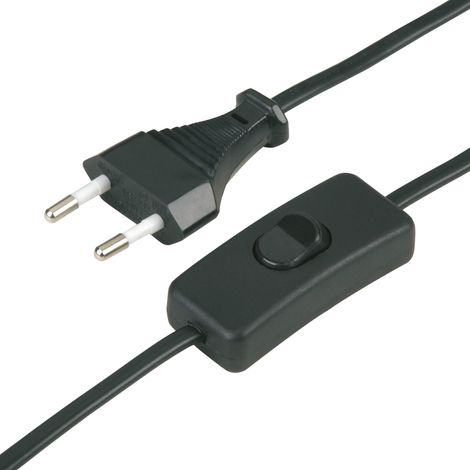 Rev Ritter 0505681555 - Cavo Euro H03VVH2-F con interruttore, 2 m, nero (1/3)