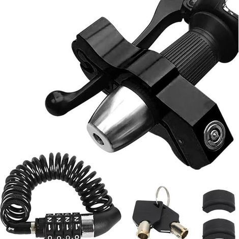 antivol de moto robuste, antivol, antivol de guidon de vélo réglable pour sécuriser votre cyclomoteur, moto, scooter, VTT, dirt bike (1/5)