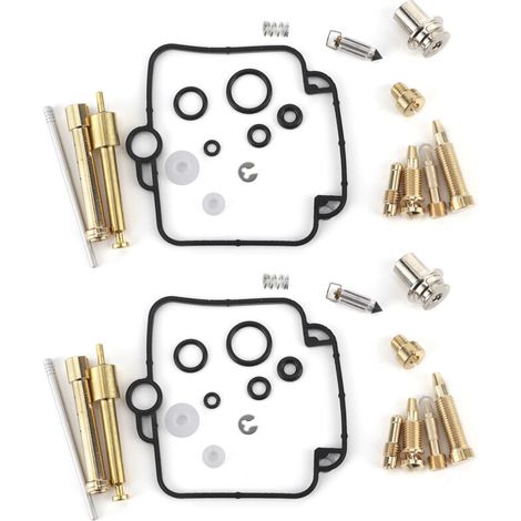 Vtizikl Kit de réparation et de reconstruction de carburateur, 2 ensembles, avec composants d'étanchéité, pour Suzuki GS500E