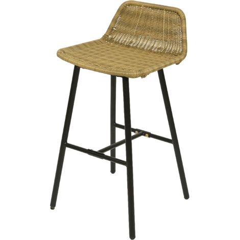 Tabouret haut Hanoi en résine tressée - Nos Envies Déco