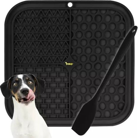 Northix Tappetino antistress Purlov nero 20x20 cm silicone (1/5)