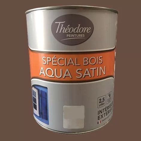 Théodore Peintures Spécial Bois Aqua satin Ton bois 2,5 L (1/2)
