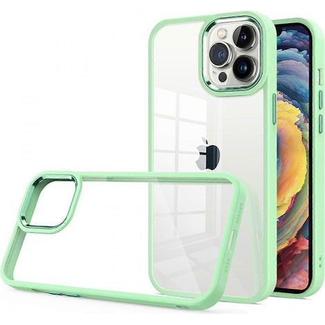 Hülle für iPhone 13 6,1", Rundumschutz, stoßfeste Hülle, Kamerarahmen aus Metall, stoßfeste Handyhülle (Matcha-Grün) (1/4)
