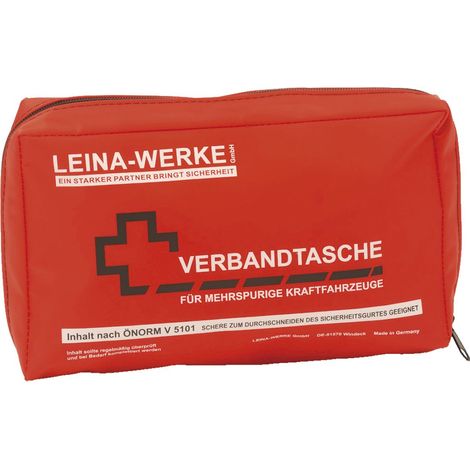 LEINA KFZ-Verbandtasche ÖNORM V 5101 Größe 240 x 60 x 140 mm rot (1/2)