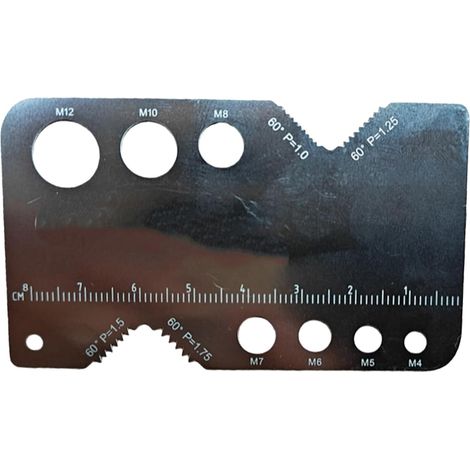 Jauge De Filetage Outil De Mesure En Acier Inoxydable Jauge de Mesure de Diamètre pour Boulons et Vis pour Mécaniciens Ingénieurs Travail des Métaux Plomberie Atelier Travail du (1/5)