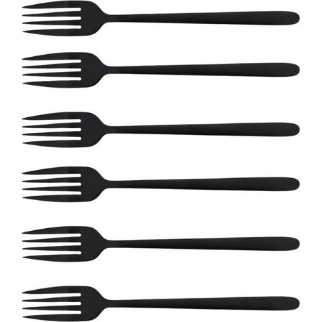 Jean Dubost - Fourchette de table Anuradha noire (lot de 6) (1/2)