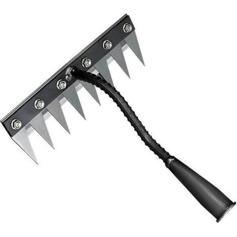 Applicabile Rake di Erbaccia, Rastrello, Attrezzi da Giardino, Giardino Rastrello, Diserbo Giardino in Acciaio al Carbonio, Attrezzo, Manuale, Erbaccia di Rimozione, Giardino Artiglio, 8 Denti (1/5)