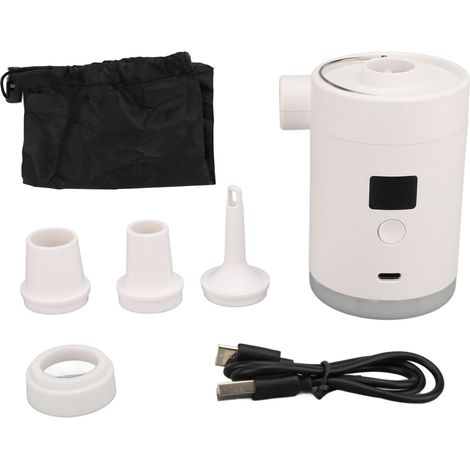 Gonfleur portable Mini rechargeable avec écran LED lumineux pour matelas Blanc (1/5)