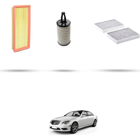 Kit tagliando 3 filtri compatibile con Mercedes Classe S (W221) 500 320kw Dal 2010 (1/5)