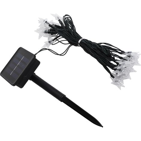 m lange LED-Solar-Lichterkette, 8 Leuchtmodi, Sterne, Gartenparty-Dekoration, Warmweiß, für den Außenbereich (1/5)