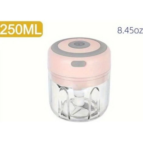 Hachoir À Viande - Broyeur Électrique Portable USB - Pour Viande Légumes Herbes - Capacité 250 ml - Couleur Rose
