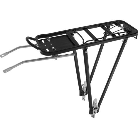 Porte-bagages arrière MidGard en alliage d'aluminium, avec support pour feu arrière - réglable pour vélos de 26 à 28 pouces, porte-bagages arrière VTT, capacité de charge jusqu'à 25 kg (1/4)
