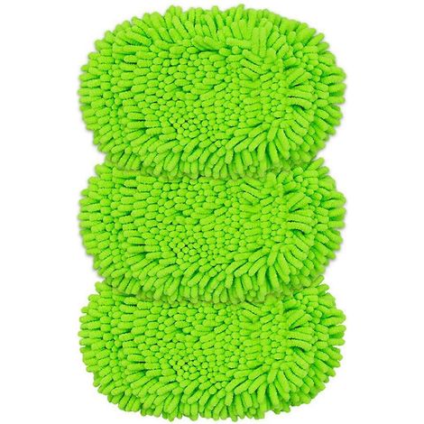 Lot de 3 lingettes de nettoyage réutilisables en microfibre pour balai Swiffer Sweeper (balayage à sec et lavage à l'eau), recharges lavables (1/5)