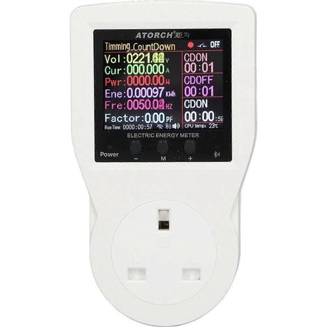 Intelligente Steckdose mit Echtzeitüberwachung, maximaler Stromstärke 16 A, 3680 W, WLAN-fähig, AC 85–265 V