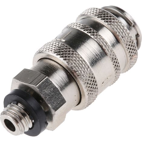 Raccord rapide pneumatique RS PRO, Filetage vers Mâle M5 Mâle M5 Rectus 20, Rectus 91, Walther 06-003 en Laiton ( Prix pour 1 ) (1/2)