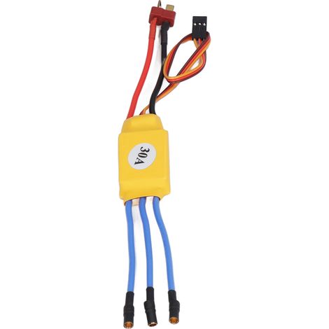 Contrôleur de vitesse électronique (ESC) pour moteur brushless 30A, haute vitesse, protections multiples, adaptation automatique de l'accélérateur. (1/5)