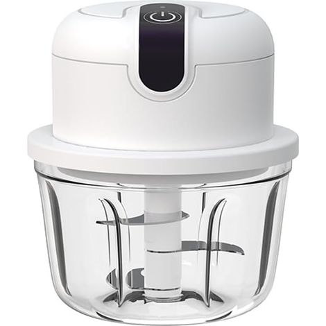 Petit hachoir de cuisine électrique 350 ml, 250 ml, 100 ml, mini déchiqueteuse à oignons électrique pour oignons, fruits, noix, viande, ail (1/5)