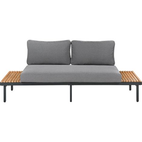 Gartensofa 2-Sitzer FIVIZZANO Akazienholz Dunkelgrau (1/5)