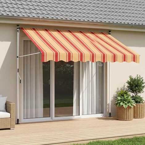 vidaXL Auvent rétractable manuel Multicolore 350 x 115 x 300 cm