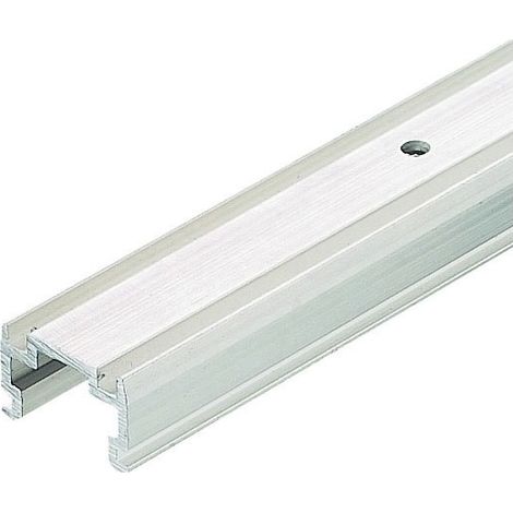 Mantion – Rail de porte coulissante aluminium 22x14 mm – Charge maximale 100 kg – Garniture de porte incluse – Percé tous les 220 mm (1/4)