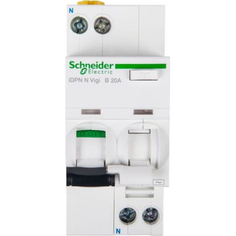 Disyuntor diferencial 2P 20A B 003A tipo AC iDPN N VIGI A9D55620