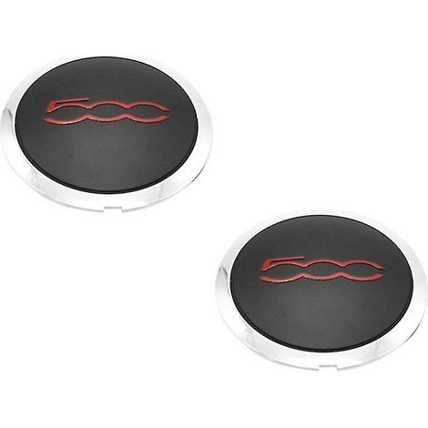 cache-moyeux de roue de 133 mm pour 500 68078419ac 68078421ac Cache-poussière 51884863 Argent + rouge (1/5)