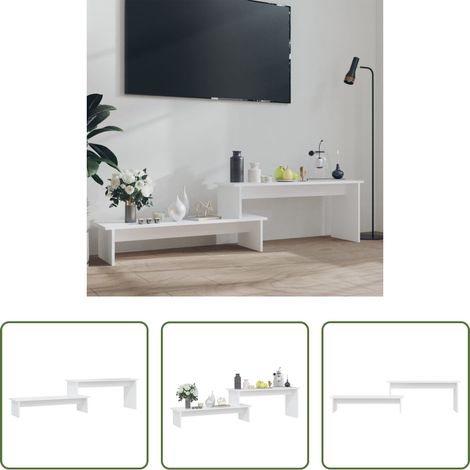 vidaXL Meuble tv blanc -  Meuble TV Blanc 180x30x43 cm Aggloméré (1/5)