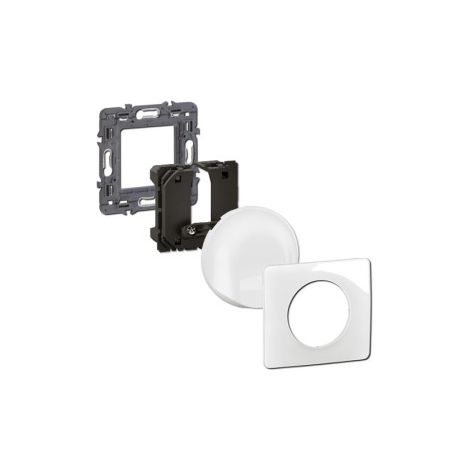 Legrand - Cu00e9liane 2024 - Sortie de cu00e2ble Complu00e8te - Blanc - AVEC PLAQUE - 1 poste - Ru00e9f : CX0181 + CP0001 (1/2)