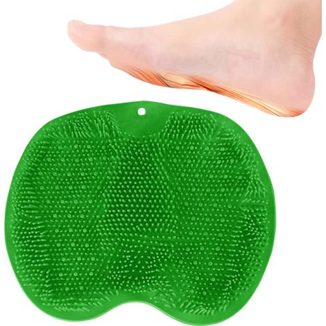 Bain de pieds massant pour éliminer les peaux mortes, tapis de bain exfoliant en silicone antidérapant. (1/5)