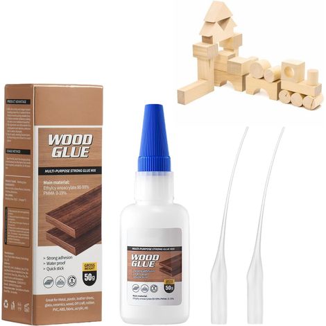 Colle à Bois,Colle Bois Extra Forte,Colla Instantanée Extra Forte,Adhésif pour Boi,pour Chêne (1/5)
