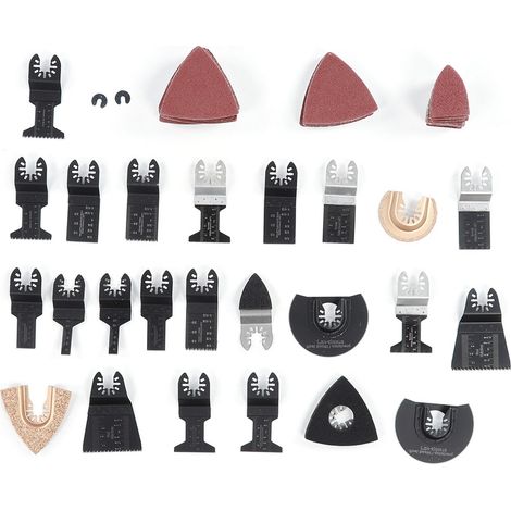 100 lames de scie oscillantes universelles en acier à haute teneur en carbone, outil de coupe pour le bois, le plastique et le PVC, compatibles avec Bosch Multi X (1/5)
