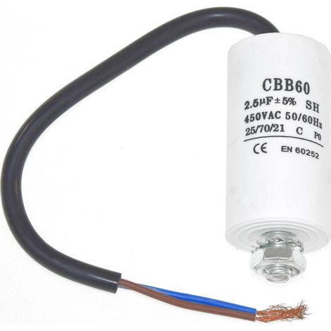 Universal 2.5UF Capacitor with 22cm Cable Connectors