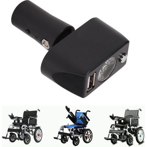 Lumière pour Fauteuil Roulant électrique - Tête XLR à 3 Broches Contrôleur D'éclairage LED pour Fauteuil Roulant à Charge USB avec Conception à Angle Réglable (1/4)