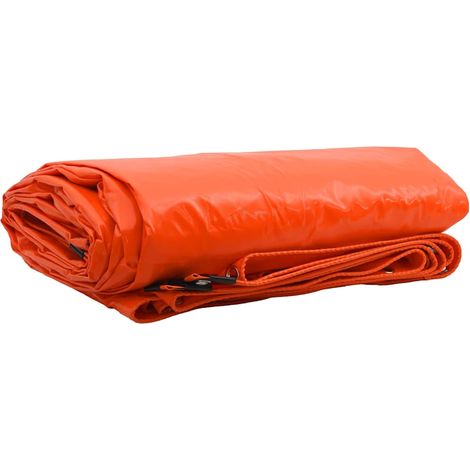 Lona 650g / m² Naranja 5 x 8 m Lona con recubrimiento de PVC vidaXL