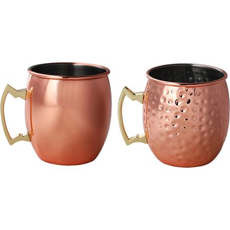 Mug Moscow Mule 550 ml en cuivre plaqué, tasse à bière, mug à café, verres de cuisine et de bar (1/5)