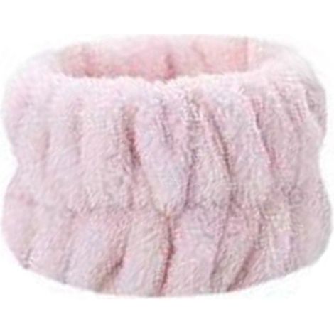 Bracelet de lavage du visage en flanelle à forte absorption d'eau, respirant et léger, doux pour la peau, rose. (1/5)