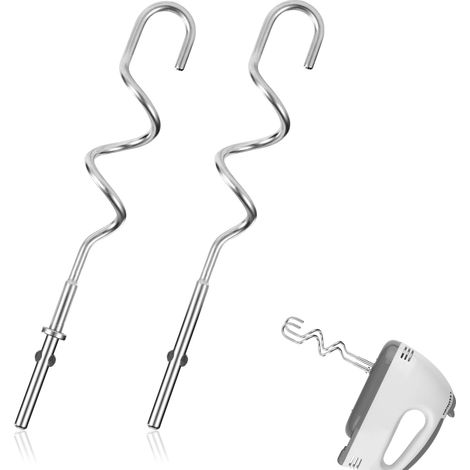 2 x Hand Mixer Kneader Hooks Stainless Steel Kitchen Compatible with Hand Mixers KHM 5KSM, KSM, KSMO and KSMH Series (1/5)