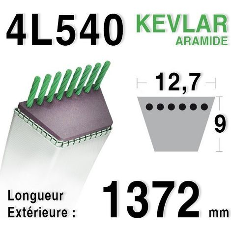 Courroie 4L540 - 4L54 HUSQVARNA 506768401 MTD 7540195 MURRAY 37 x 50 (1/2)