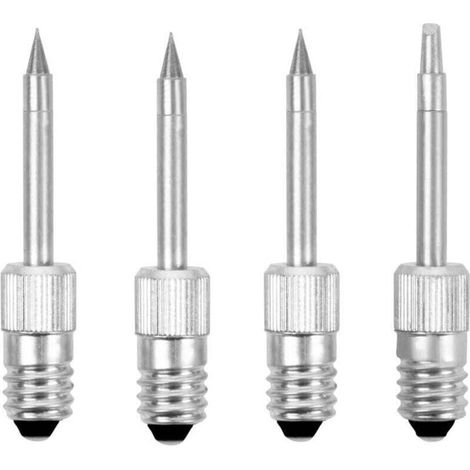 4 Pack 8W USB Soldering Tips, Replacement Soldering Accessories, Portable Soldering Tips for Repair Work (E10-B3 Round Tip + E10-C1 Horseshoe Tip) MUMU (1/4)