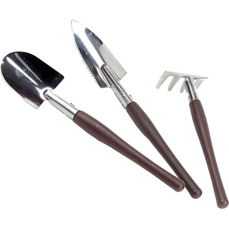3pièces Set Outils de Jardin Mini Pelle Râteau Cultivateur Manche Plastique Antidérapant pour Pots Fleurs Travaux Jardinage Désherbage Intérieur Extérieur (1/5)