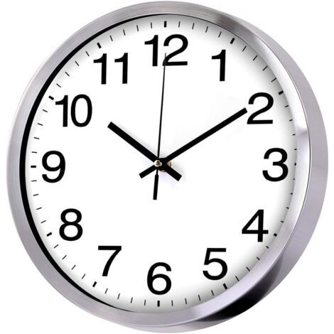 Horloge murale silencieuse à quartz moderne avec secondes rampantes sans tic-tac 12 pouces (1/5)